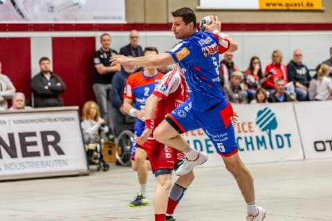 Romas Kirveliavicius (HBW) TUS Ferndorf - HBW Balingen, Handball 2.Liga, 02.03.2019 Ferndorf Copyright: xEIBNER Burbachx EP_BURBACH