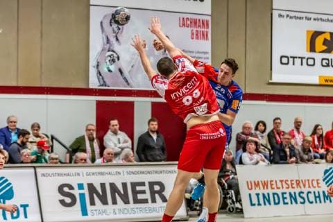 Lukas Saueressig (HBW) TUS Ferndorf - HBW Balingen, Handball 2.Liga, 02.03.2019 Ferndorf Copyright: xEIBNER Burbachx EP_BURBACH