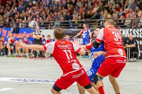 Juan de la Pena (HBW) am Kreis TUS Ferndorf - HBW Balingen, Handball 2.Liga, 02.03.2019 Ferndorf Copyright: xEIBNER Burbachx EP_BURBACH