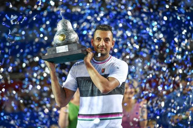 Sport Themen der Woche KW09 Sport Bilder des Tages (190303) -- ACAPULCO, March 3, 2019 (Xinhua) -- Nick Kyrgios of Australia poses with his trophy during the awarding ceremony of the men s singles event at the 2019 ATP Tennis Herren Mexican Open tennis tournament in Acapulco, Mexico, on March 2, 2019. Nick Kyrgios won 2-0 in the final against Alexander Zverev of Germany and claimed the title. (Xinhua Xin Yuewei) (SP)MEXICO-ACAPULCO-TENNIS-ATP-MEXICAN OPEN 