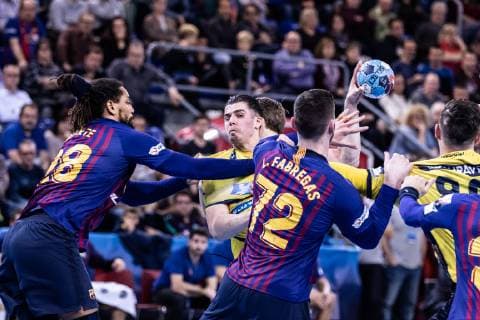 March 2, 2019 - Barcelona, Barcelona, Spain - Vladan Lipovina, 5 of Rhein-Neckar LoÂ¶wen during the VELUX EHF Champions League match between FC Barcelona Barca Lassa and Rhein-Neckar LoÂ¶wenat Palau Blaugrana, in Barcelona, Spain. March 02, 2019. Handball: VELUX EHF Champions League - FC Barcelona Lassa v Rhein-Neckar Löwen - ZUMAa181 20190302_zaa_a181_146 Copyright: xAFP7x