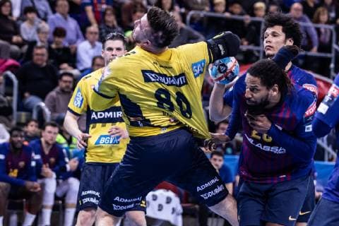 March 2, 2019 - Barcelona, Barcelona, Spain - Jannik Kohlbacher, 80 of Rhein-Neckar LoÂ¶wen during the VELUX EHF Champions League match between FC Barcelona Barca Lassa and Rhein-Neckar LoÂ¶wenat Palau Blaugrana, in Barcelona, Spain. March 02, 2019. Handball: VELUX EHF Champions League - FC Barcelona Lassa v Rhein-Neckar Löwen - ZUMAa181 20190302_zaa_a181_147 Copyright: xAFP7x