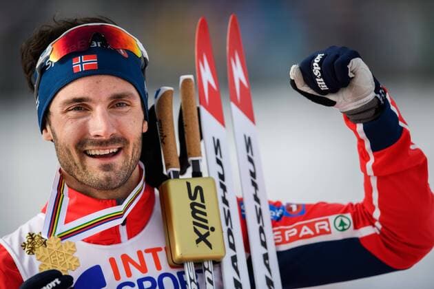 Sport Themen der Woche KW09 Sport Bilder des Tages 190303 Hans Christer Holund of Norway celebrates with his medal after the men s cross country skiing 50km during the FIS Nordic World Ski Championships on March 3, 2019 in Seefeld in Tirol. Photo: Joel Marklund BILDBYRAN kod JM 87909 *** 190303 Hans Christer Holund of Norway celebrates with his medal after the men s cross country skiing 50km during the FIS Nordic World Ski Championships on March 3 2019 in Seefeld in Tirol Photo Joel Marklund BILDBYRAN kod JM 87909,  Copyright: JOELxMARKLUND BB190303JM085