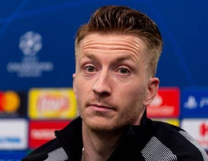 Dortmund, Germany 04.03.2019, UEFA Champions League - 2018 19 Season, Achtelfinale, Borussia Dortmund - Tottenham Hotspur, Training und Pressekonferenz Borussia Dortmund, Marco Reus (BVB) bei der Pressekonferenz ( DeFodi053