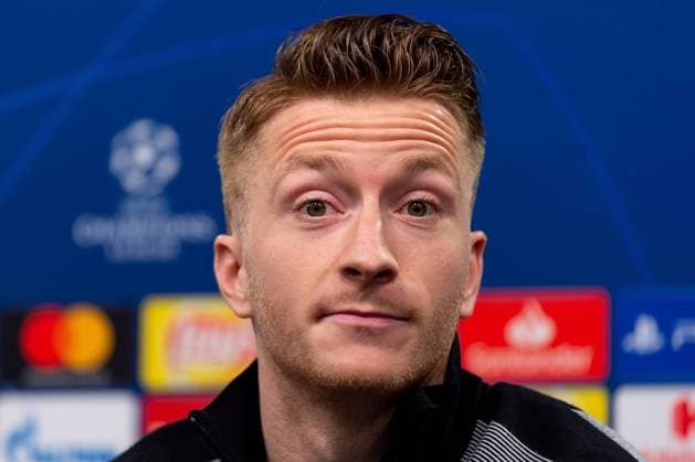 Sport Bilder des Tages Dortmund, Germany 04.03.2019, UEFA Champions League - 2018 19 Season, Achtelfinale, Borussia Dortmund - Tottenham Hotspur, Training und Pressekonferenz Borussia Dortmund, Marco Reus (BVB) bei der Pressekonferenz ( DeFodi053