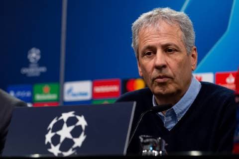 Dortmund, Germany 04.03.2019, UEFA Champions League - 2018 19 Season, Achtelfinale, Borussia Dortmund - Tottenham Hotspur, Training und Pressekonferenz Borussia Dortmund, Trainer Lucien Favre (BVB) bei der Pressekonferenz ( DeFodi053