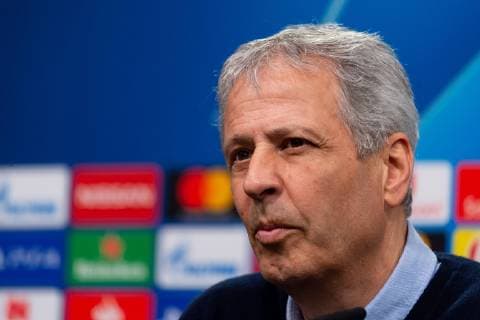 Dortmund, Germany 04.03.2019, UEFA Champions League - 2018 19 Season, Achtelfinale, Borussia Dortmund - Tottenham Hotspur, Training und Pressekonferenz Borussia Dortmund, Trainer Lucien Favre (BVB) bei der Pressekonferenz ( DeFodi053