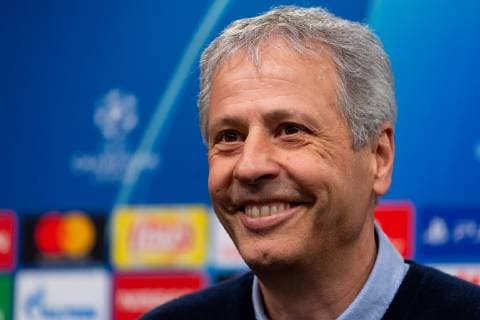 Dortmund, Germany 04.03.2019, UEFA Champions League - 2018 19 Season, Achtelfinale, Borussia Dortmund - Tottenham Hotspur, Training und Pressekonferenz Borussia Dortmund, Trainer Lucien Favre (BVB) bei der Pressekonferenz ( DeFodi053