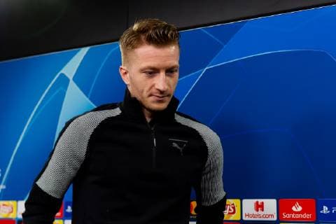 Dortmund, Germany 04.03.2019, UEFA Champions League - 2018 19 Season, Achtelfinale, Borussia Dortmund - Tottenham Hotspur, Training und Pressekonferenz Borussia Dortmund, Marco Reus (BVB) bei der Pressekonferenz ( DeFodi053