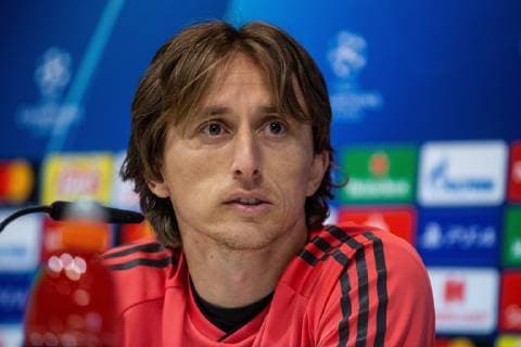 Real Madrid s Croatian midfielder Luka Modric addresses a press conference PK Pressekonferenz after the team s training session at Valdebebas sports city in Madrid, Spain, 04 March 2019. Real Madrid will face Ajax in a Champions League match at Bernabeu stadium, 05 March 2019. Real Madrid training session !ACHTUNG: NUR REDAKTIONELLE NUTZUNG!  Copyright: xRodrigoxJimenezx GRAF8124 20190304-636873058902607279