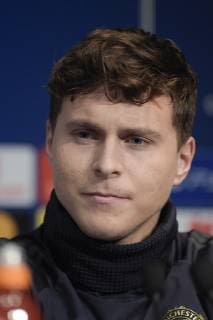 Victor Lindelof (Man Utd) FOOTBALL : Conference de pressse Manchester Utd UEFA Champions league - J-1 - Paris - 05 03 2019 JBAutissier Panoramic 