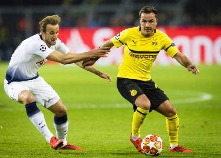 Dortmund, 05.03.2019 Harry Kane (Hotspur), Mario Götze (BvB) Borussia Dortmund - Tottenham Hotspur