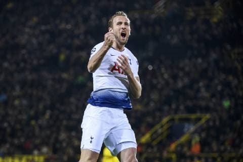 05.03.2019, xkvx, Fussball UEFA Champions League, Borussia Dortmund - Tottenham Hotspur emspor, v.l. Torjubel, Goal celebration, celebrate the goal zum 0:1 durch Harry Kane (Tottenham Hotspur) (DFL DFB REGULATIONS PROHIBIT ANY USE OF PHOTOGRAPHS as IMAGE SEQUENCES and or QUASI-VIDEO) Dortmund