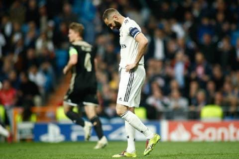 March 5, 2019 - Madrid, MADRID, SPAIN - Karim Benzema of Real Madrid lamenting during the UEFA Champions League football match played between Real Madrid and Ajax at Santiago Bernabeu Stadium, Madrid, Spain, on March 5, 2019. Soccer: Champions League - Real Madrid v Ajax - ZUMAa181 20190305_zaa_a181_116 Copyright: xAFP7x