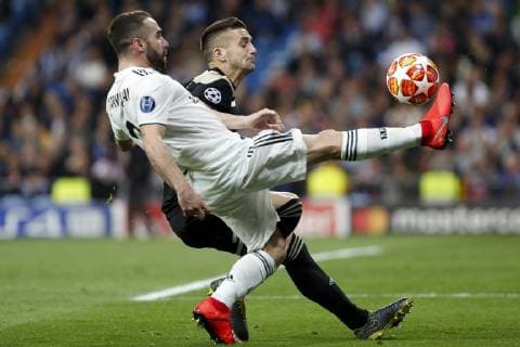 Real Madrid x Ajax MADRID, MA - 05.03.2019: REAL MADRID X AJAX - Carvajal during a match between Real Madrid and Ajax, valid for the Champions League, held at the Santiago Bernabeu Stadium in Madrid, Ma. The game is valid for the Eighth Finals. (Photo: Marco Galvão Fotoarena) x1693319x  MarcoxGalvão