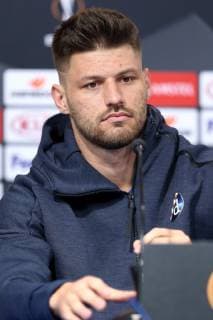 GNK Dinamo press conference PK Pressekonferenz - Zagreb, Croatia 06.03.2019., Maksimir stadium, Zagreb, Croatia - GNK Dinamo press conference before football match of UEFA Europa league, Round of 16, 1st leg with Benfica. Bruno Petkovic  LukaxStanzl PIXSELL