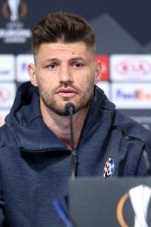 GNK Dinamo press conference PK Pressekonferenz - Zagreb, Croatia 06.03.2019., Maksimir stadium, Zagreb, Croatia - GNK Dinamo press conference before football match of UEFA Europa league, Round of 16, 1st leg with Benfica. Bruno Petkovic  LukaxStanzl PIXSELL