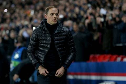 Paris, France, 06.03.2019, UEFA Champions League - 2018 19 Season, Round of 16, 2nd leg, Achtelfinale, Paris Saint-Germain - Manchester United ManU Trainer Thomas Tuchel (PSG) Schaut ( DeFodi541