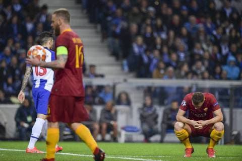 Photo Fabio Rossi AS Roma LaPresse 06 03 2019 Oporto (POR) Soccer Porto - Roma Champions League 2018 2019 2018 2019 - Estadio Do Dragao In the pic: Edin Dzeko  Copyright: xLaPresse ASxRoma FabioxRossix