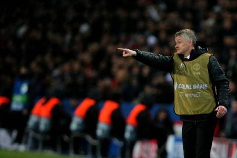 Paris, France, 06.03.2019, UEFA Champions League - 2018 19 Season, Round of 16, 2nd leg, Achtelfinale, Paris Saint-Germain - Manchester United ManU Trainer Ole Gunnar Solskjaer (MNU) gestikuliert, Gestik ( DeFodi541