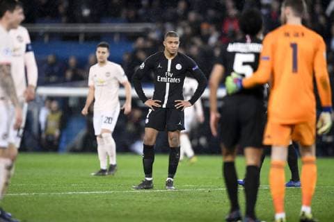 DECEPTION - 07 KYLIAN MBAPPE (PSG) FOOTBALL : Paris SG vs Manchester United ManU - Ligue des Champions - 06 03 2019 AnthonyBIBARD FEP Panoramic 