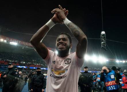 Paris Saint-Germain v Manchester United ManU UEFA Champions League Fred of Manchester United celebrates following the UEFA Champions League match at Parc des Princes, Paris Content Not Available For UK Newspapers Copyright: xRussellxHartx FIL-12959-0079