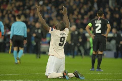 March 6, 2019 - Paris, France - Manchester United ManU Forward ROMELU LUKAKU Man of the match during the Round of 16 Second leg back of the Champions League Paris SG against Manchester United at the Parc des Princes Stadium in Paris - France..Manchester United won 3-1 Soccer 2019 - Paris SG 1-3 Manchester United - ZUMAp119 20190306_zaf_p119_032 Copyright: xPierrexSteveninx