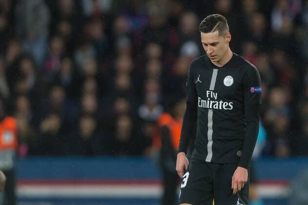 Paris, France, 06.03.2019, UEFA Champions League - 2018 19 Season, Round of 16, 2nd leg, Achtelfinale, Paris Saint-Germain - Manchester United ManU Julian Draxler (PSG) enttaeuscht ( DeFodi541