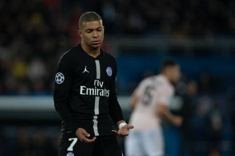 Paris, France, 06.03.2019, UEFA Champions League - 2018 19 Season, Round of 16, 2nd leg, Achtelfinale, Paris Saint-Germain - Manchester United ManU Kylian Mbappe (PSG) enttaeuscht ( DeFodi541