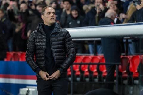 Paris, France, 06.03.2019, UEFA Champions League - 2018 19 Season, Round of 16, 2nd leg, Achtelfinale, Paris Saint-Germain - Manchester United ManU Trainer Thomas Tuchel (PSG) Schaut ( DeFodi541