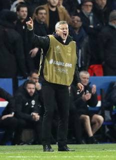 Manchester United ManU s Ole Gunnar Solksjaer during the UEFA Champions League Round of Sixteen match at the Parc des Princes Stadium, Paris. Picture date: 6th March 2019. Picture credit should read: David Klein Sportimage EDITORIAL USE ONLY. No use with unauthorised audio, video, data, fixture lists, club league logos or live services. Online in-match use limited to 120 images, no video emulation. No use in betting, games or single club league player publications. _K2I7801.JPG