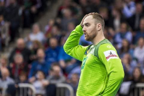 Düsseldorf, Deutschland 09. März 2019: Handball DHB Männer Laenderspiel - 18 19 - Deutschland vs. Schweiz Torhueter Andreas Wolff (Deutschland THW Kiel) unzufrieden enttäuscht enttaeuscht niedergeschlagen frustriert, Düsseldorf ISS Dome Nordrhein-Westfalen Deutschland
