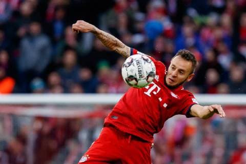 Muenchen, Deutschland, 09.03.2019, 1. Bundesliga 25. Spieltag, FC Bayern Muenchen - VfL Wolfsburg, Rafinha (FCB) in Aktion ( DeFodi048