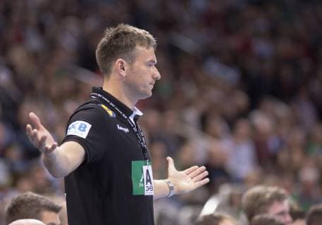 Handballländerspiel Deutschland vs. Schweiz Deutschland - Schweiz 27 : 29 Handball Länderspiel in Düsseldorf, Trainer Christian Prokop
