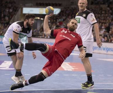 Handballländerspiel Deutschland vs. Schweiz Deutschland - Schweiz 27 : 29 Handball Länderspiel in Düsseldorf, Alen Milosevic