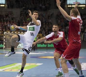 Handballländerspiel Deutschland vs. Schweiz Deutschland - Schweiz 27 : 29 Handball Länderspiel in Düsseldorf, Sebastian Heymann