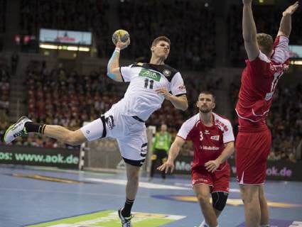Handballländerspiel Deutschland vs. Schweiz Deutschland - Schweiz 27 : 29 Handball Länderspiel in Düsseldorf, Sebastian Heymann