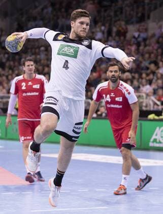 Handballländerspiel Deutschland vs. Schweiz Deutschland - Schweiz 27 : 29 Handball Länderspiel in Düsseldorf, Johannes Golla