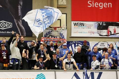 TuS Ferndorf - Dessau-Roßlauer HV, 09.03.2019 Mit gereiste Fans (Dessau-Roßlauer HV), Kreuztal Stählerwiese Deutschland