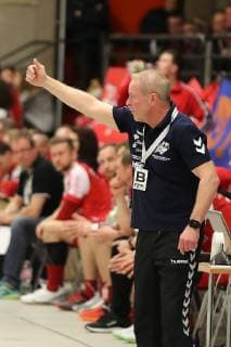 TuS Ferndorf - Dessau-Roßlauer HV, 09.03.2019 Trainer Uwe Jungandres (Dessau-Roßlauer HV), Kreuztal Stählerwiese Deutschland