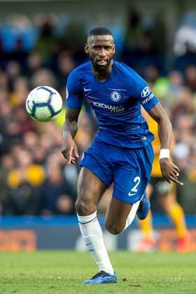 Antonio Rudiger of Chelsea during the Premier League match between Chelsea and Wolverhampton Wanderers at Stamford Bridge, London, England on 10 March 2019. Copyright: xSalvioxCalabresex 23290023