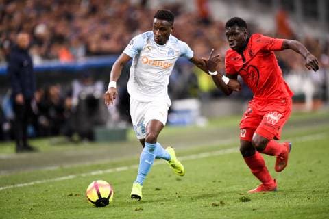 17 BOUNA SARR (OM) - 27 JEAN VICTOR MAKENGO (NICE) FOOTBALL : Marseille vs Nice - Ligue 1 Conforama - 10 03 2019 AnthonyBIBARD FEP Panoramic 