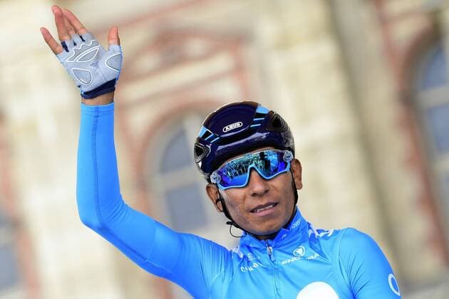 SAINT-GERMAIN-EN-LAYE, FRANCE - MARCH 10 : QUINTANA Nairo (COL) of MOVISTAR TEAM pictured during stage 1 of the 2019 Paris - Nice cycling race with start and finish in Saint-Germain-en-Laye (138,5km) on March 10, 2019 in Saint-Germain-En-Laye, France, 10 03 2019 CYCLISME : Paris-Nice - etape 1 - 10 03 2019 PhotoNews Panoramic 