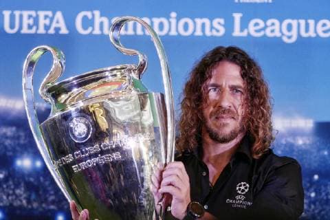 March 11, 2019 - Jakarta, Indonesia - Barcelona s legend Carles Puyol on the UEFA Champion league trophy tour in Jakarta, Indonesia on March 11, 2019. Carles Puyol s UEFA Champion League Trophy Tour In Jakarta  - ZUMAn230 20190311_zaa_n230_154 Copyright: xAntonxRaharjox