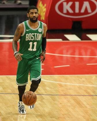 March 11, 2019 Los Angeles, CA..Boston Celtics guard Kyrie Irving 11 during the Boston Celtics vs Los Angeles Clippers at Staples Center on March 11, 2019. ( Jevone Moore) NBA Basketball Herren USA 2019: BOSTON CELTICS VS LOS ANGELES CLIPPERS MAR 11 - ZUMAc04_ 20190311_zaf_c04_390 Copyright: xJevonexMoorex xCalxSportxMediax