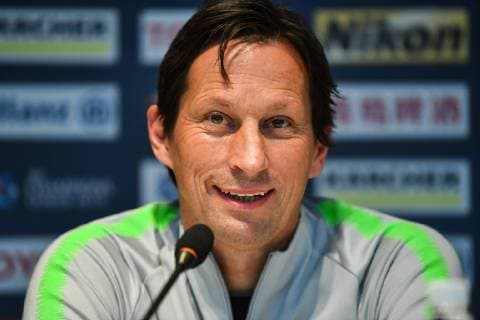 Head coach Roger Schmidt of China s Beijing Guoan F.C. attends a press conference PK Pressekonferenz before the group G match against Japan s Urawa Red Diamonds F.C. during the 2019 AFC Champions League in Beijing, China, 12 March 2019. Beijing Guoan in full preparation for group match in 2019 AFC Champions  20190312_406520