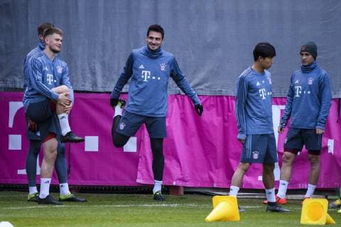 12.03.2019, xkvx, Fussball UEFA Champions League, FC Bayern Muenchen - FC Liverpool - Pressekonferenz und Training emspor, v.l. Mats Hummels (FCB - FC Bayern Muenchen) (DFL DFB REGULATIONS PROHIBIT ANY USE OF PHOTOGRAPHS as IMAGE SEQUENCES and or QUASI-VIDEO) Muenchen