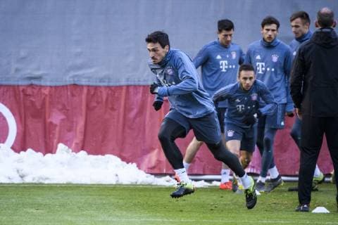 12.03.2019, xkvx, Fussball UEFA Champions League, FC Bayern Muenchen - FC Liverpool - Pressekonferenz und Training emspor, v.l. Mats Hummels (FCB - FC Bayern Muenchen) (DFL DFB REGULATIONS PROHIBIT ANY USE OF PHOTOGRAPHS as IMAGE SEQUENCES and or QUASI-VIDEO) Muenchen
