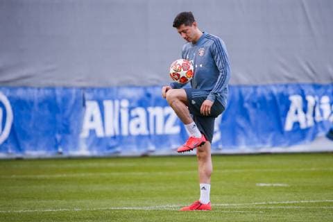 Robert Lewandowski (FC Bayern Muenchen) GER, Fussball, UEFA Champions League, Abschlusstraining FC Bayern Muenchen, 12.03.2019 Muenchen Copyright: xTomxWellerx xEibner-Pressefotox EP_eer
