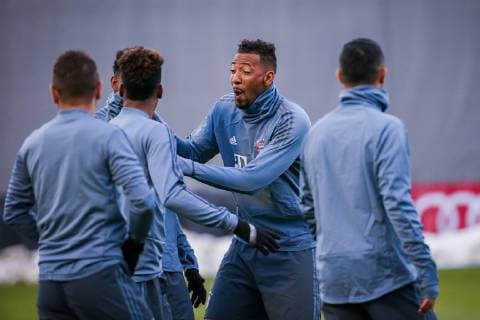 Jerome Boateng (FC Bayern Muenchen) lachend GER, Fussball, UEFA Champions League, Abschlusstraining FC Bayern Muenchen, 12.03.2019 Muenchen Copyright: xTomxWellerx xEibner-Pressefotox EP_eer